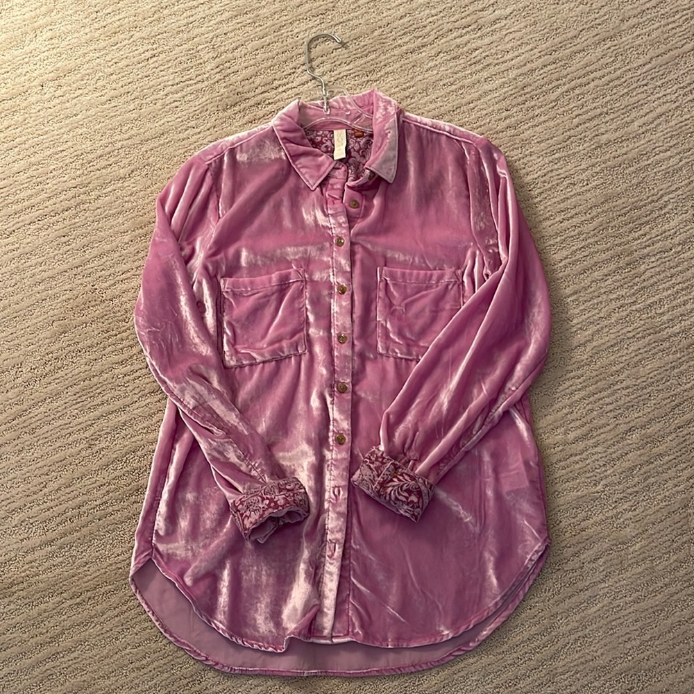 Anthropology Pilcro Velvet Top